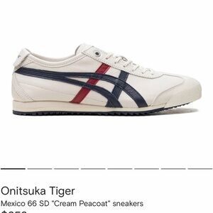 Onitsuka Tiger by Asics White and Navy Sneakers